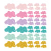 Stickers muraux en vinyle petits nuages rose et lilas
