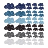 Stickers muraux en vinyle petits nuages bleu et gris