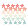 Stickers muraux en vinyle étoiles pêche et vert