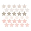 Stickers mureaux en vinyle étoiles rose et gris tourterelle