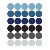 Stickers mureaux en vinyle rondes bleu et gris