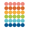 Stickers mureaux en vinyle rondes multicolor