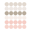 Stickers muraux en vinyle rondes rose et gris tourterelle