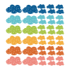 Stickers muraux en vinyle petits nuages multicolor