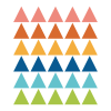 Stickers mureaux en vinyle triangles multicolor