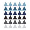 Stickers mureaux en vinyle triangles bleu et gris