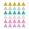 Stickers mureaux en vinyle triangles rose et lilas