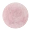 Weicher Hochflor Badteppich rund rosa, rutschfest 90x90