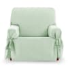 Funda cubre sillón 1 plaza lazos protector liso 80-120 cm verde
