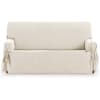 Funda cubre sofá 2 plazas lazos protector liso 120-180 cm beige