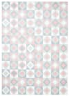 Alfombra para niños azul rosa blanco cuadros suave 200 x 300 cm