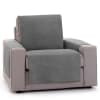 Funda cubre sillón protector liso 55 cm gris oscuro