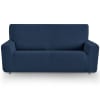 Funda de sofá elástica adaptable azul 130 - 180 cm