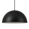 Lámpara de techo negro forma de cúpula ø 40 cm y altura ajustable