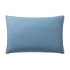 Taie d'oreiller bicolore en coton bleu 50x70