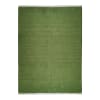 Tapis en jute et coton avec franges vert foncé 160x230