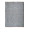 Tapis en jute et coton avec franges gris clair 160x230