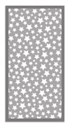 Alfombra vinílica estrellas gris 80 x 250 cm