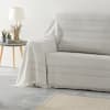Pack 2 unidades plaids multiusos sofa cama gris beige 230x260 cm