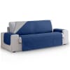 Protector cubre sofá acolchado 190 cm  marino gris