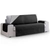Protector cubre sofá acolchado 190 cm  negro gris