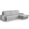 Protector cubre sofá chaiselongue derecha 240 cm gris claro
