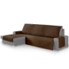 Protector cubre sofá chaiselongue  izquierda 240 cm marrón