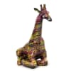 Girafe couchée    87 cm noir en résine H87