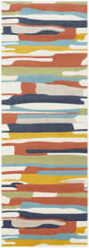 Tapis de Couloir Scandinave Moderne Multicolore/Orange 80x220