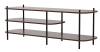 Mueble de tv en acero y madera marrón