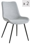 Set 2 sillas escandinavas con patas de acero gris