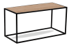 Mesa baja estilo industrial en madera y aceto negro