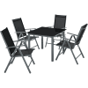 Ensemble chaises de salle à manger avec Cadre en aluminium, pour 4