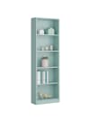 Libreria effetto legno verde acqua 52x25h180 cm