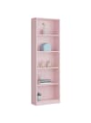 Libreria effetto legno rosa 52x25h180 cm