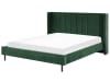 Doppelbett Stoff grün 180x200