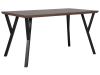 Tavolo da pranzo legno scuro e nero 140 x 80 cm