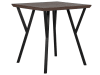 Tavolo da pranzo legno scuro e nero 70 x 70 cm