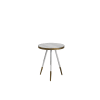 Tavolino effetto marmo bianco e oro ⌀ 44 cm