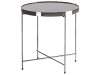 Tavolino vetro nero e argento ⌀ 40 cm