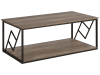 Mesa de centro madera oscura negro 120 x 60 cm
