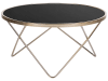 Tavolino da caffè vetro nero/oro ⌀ 80 cm II