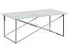 Table basse verre de sécurité marbre argenté