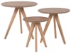 Set di 3 tavolini legno marrone