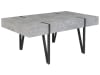 Tavolino legno chiaro e nero 60 x 100 cm