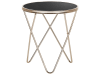 Tavolino vetro nero e oro ⌀ 50 cm II