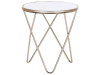 Tavolino vetro bianco/oro ⌀ 50 cm II