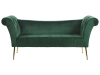 Chaise longue velluto verde scuro