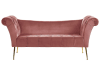Chaise longue de terciopelo rosa