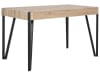 Tavolo legno chiaro e nero 130 x 80 cm